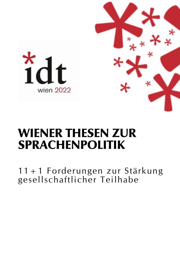 Wiener Thesen zur Sprachenpolitik: 11+1 Forderungen zur Stärkung gesellschaftlicher Teilhabe